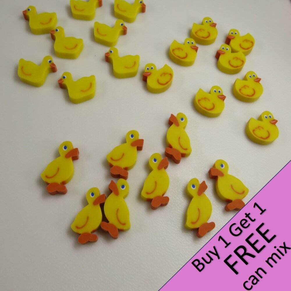 Easter Egg Filler: Small Duck Erasers (24 items)(they stand up)